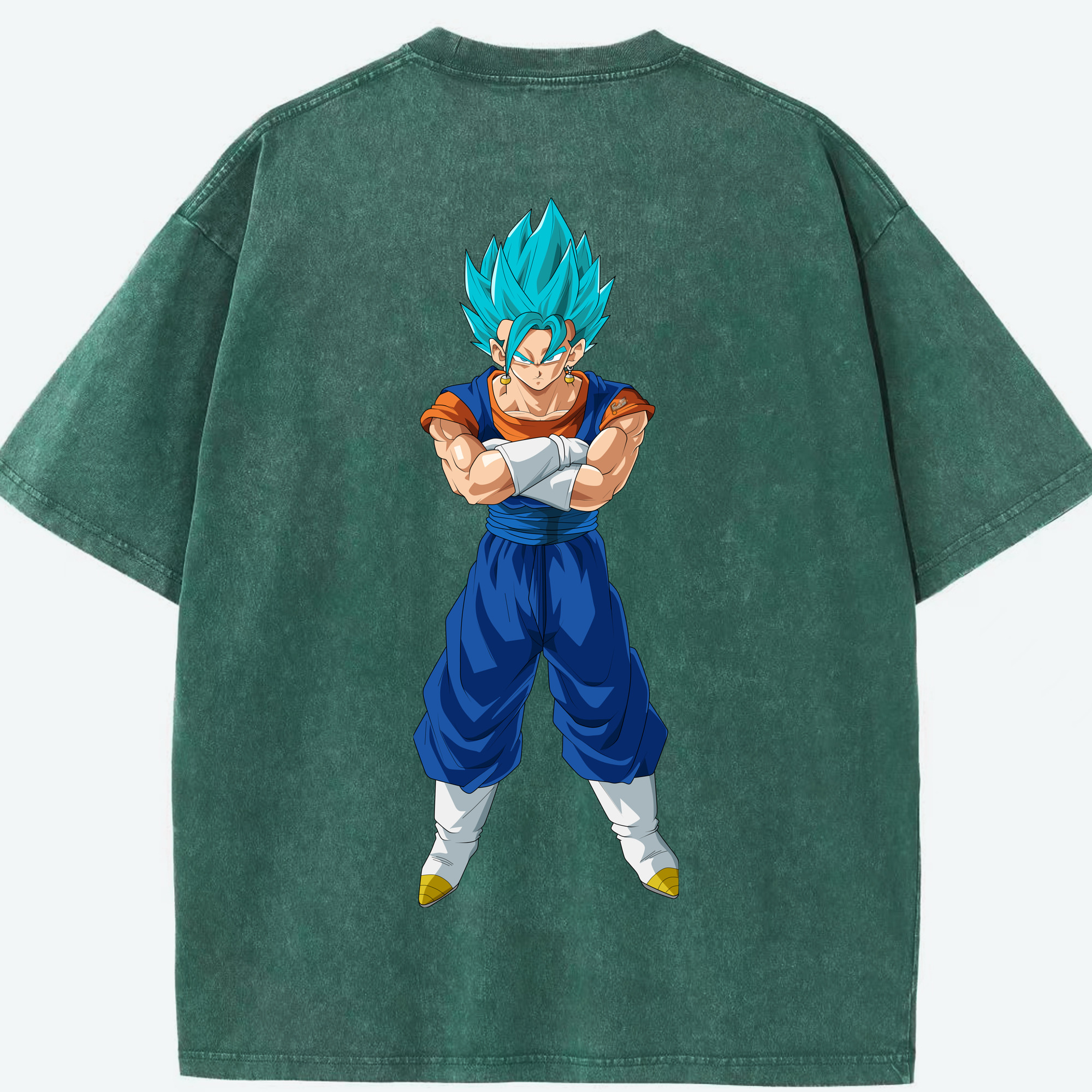 （画像用） ドラゴンボール ベジット DRAGON BALL Vegetto 綿100% ヴィンテージ風 半袖Tシャツ（背面プリント）